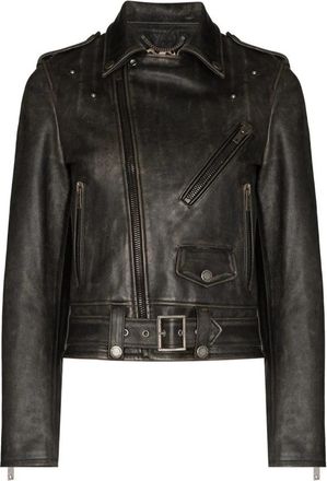 Golden Goose Chiodo Jacket - Dames - Leren en Su&egrave;de Jassen - Zwart - S - Leer - Jassen