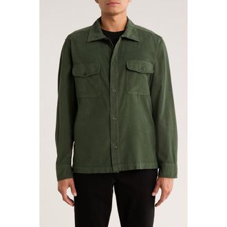 Merz b. Schwanen Lightweight Corduroy Shirt Jacket in Forest at Nordstrom, Size Xx-Large