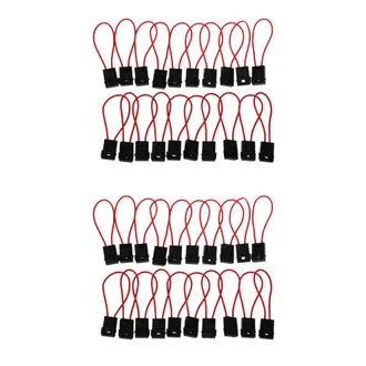 OEM Adecuado Para Portafusibles Pasantes De 30 A, Color Negro/rojo, Apto Para Camiones, Barcos Y Autom&oacute;viles De Hasta 40 A