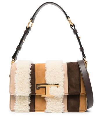 Tod's T Timeless schoudertas met vlakken - Bruin