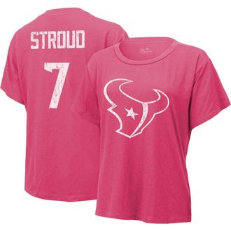 Majestic Threads Womens Majestic Threads C.J. Stroud Pink Houston Texans Name & Number T-Shirt at Nordstrom, Size X-Large