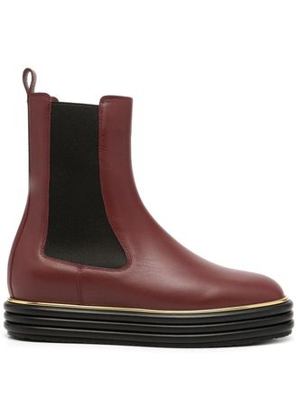 Bally Chelsea ankle boots - women - Leather/Leather/Rubber - 35 - Red