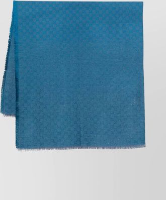 Gucci lamé shawl fringed edges