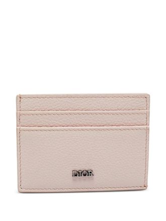 Dior 2019 logo-detail leather card holder - Pink