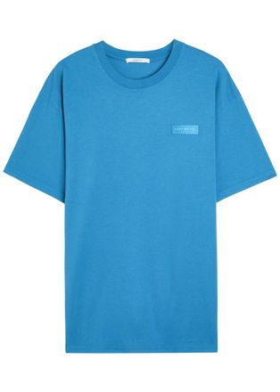 Givenchy Logo-appliqu&eacute;d Cotton T-shirt - Blue - XL
