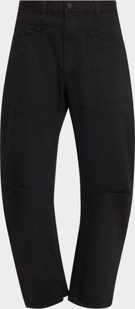 Nili Lotan Shon Curved Denim Pants