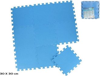 Trade Shop Trade Shop - Set 9 Pz Piastrella Blu 30x30x1 Cm Morbido Puzzle Eva Piscina Protezione 980180