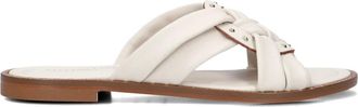 Stefano Lauran Schoenen, Dames, Wit, 43 EU, Leer, Witte Zomer Slippers Stijlvol Comfortabel