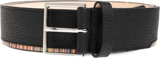 Paul Smith kenmerkende leren riem met strepen