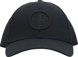 Stone Island Compass Geborduurde Cap - unisex - Petten - Zwart - ONE Size - Accessoires