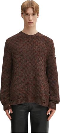 Maison Margiela Round-neck Truien - Heren - Ronde hals truien - Bruin - XL - Truien & Vesten