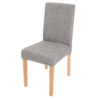 Hhg Hhg - Nunca Usado] Littau Silla De Comedor, Silla De Cocina, Tela/textil, Gris, Patas Claras