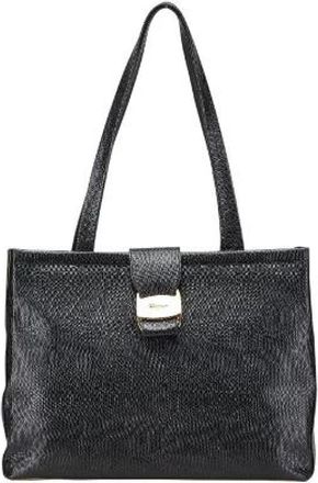 Ferragamo Pre-owned Shoulder Bags, female, Black, Size: ONE SIZE Pre-owned Leather shoulder-bags