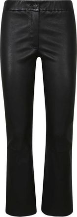 Arma Leren Zwarte Broek - Dames - Leren Broeken - Zwart - L - Broeken
