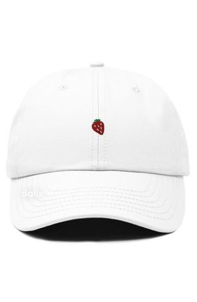 Dalix Lil Strawberry Dad Cap in White at Nordstrom