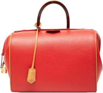 Louis Vuitton Pre-owned Handbags, female, Red, Size: ONE SIZE Pre-owned Structured Leather Carryall