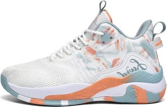 Generic Mens Basketball Shoes are Breathable Anti Slip Wear-Resistant Shock-Absorbing Cement Sports Training Boots Walking Shoes(White,12.5 UK)