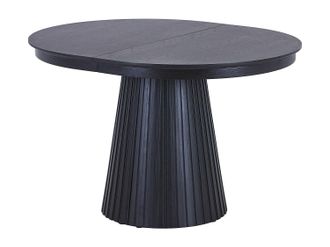 Vente-Unique Mesa de comedor extensible de 4 a 10 personas chapa de fresno - Negro - LATSURY