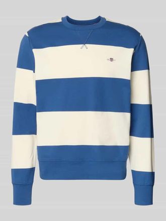 GANT Regular Fit Sweatshirt in Strick-Optik in Royal, Gr&ouml;&szlig;e XXXL