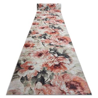 RugsX RugsX Anti-Slip Lotus Runner in Beige | Size: 120 cm x 590 cm