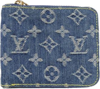 Louis Vuitton Monogram Denim Blue Monogram Denim Wallet (Bi-Fold) (Pre-Owned)