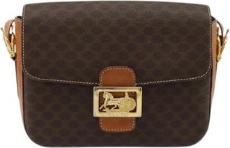 Celine Pre-owned Leren Schoudertas - Dames - Vintage Schoudertas - Bruin - ONE Size - Leer - Vintage