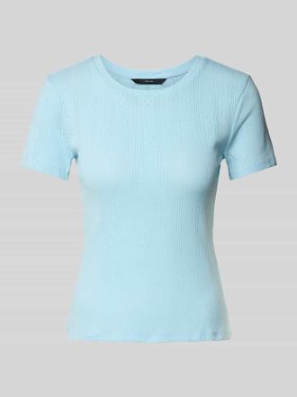 Vero Moda Slim Fit T-Shirt aus reiner Baumwolle Modell LISA in Hellblau, Gr&ouml;&szlig;e L
