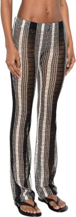 Missoni Straight Trousers, female, Black, Size: 2XS Long Mesh Trousers