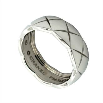 Chanel White Gold White Gold (18K) Band Ring (Pre-Owned)