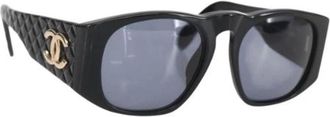 Chanel Pre-owned Accessories, female, Black, Size: ONE SIZE Pre-owned Plastic Sunglasses