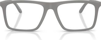 Emporio Armani 55mm Square Optical Glasses in Matte Grey /Demo Lens at Nordstrom