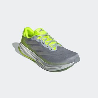 adidas Laufschuh ADIDAS PERFORMANCE SUPERNOVA RISE 2, Herren, Gr. 42,5, silber (halo silber, silber metallic, lucid lemon), Schuhe Laufschuh