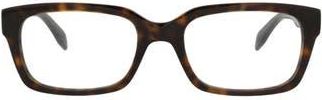 Alexander McQueen 55mm Square Optical Glasses in Havana Havana Transparent at Nordstrom Rack