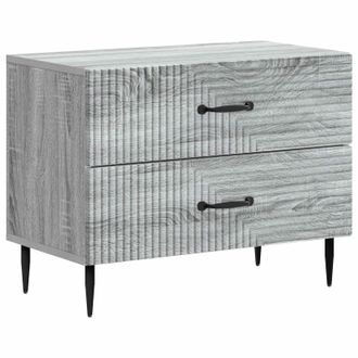 vidaXL Armario De Noche Con Caj&oacute;n Gris Sonoma 62 X 34,5 X 47,5 Cm Vidaxl