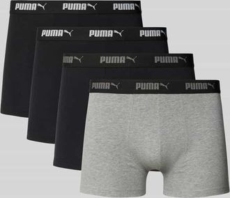 Puma Boxershorts mit elastischem Logo-Bund im 4er-Pack in Black, Größe S