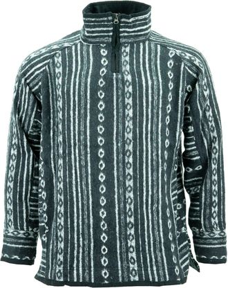 Loud Elephant Brushed Cotton Jacket Cardigan - Black Diamond (Large)