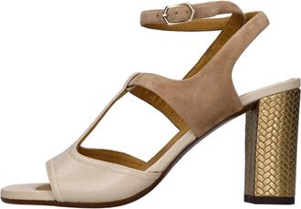 Chie Mihara Schoenen, Dames, Beige, 37 EU, Leer, Sandalen met hoge hak van leer en su&egrave;de