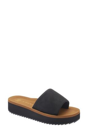 Malvados Gwen Platform Slide Sandal in Jet at Nordstrom, Size 10