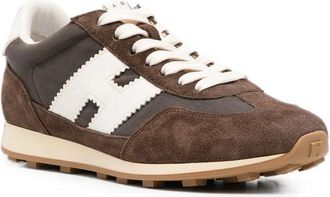 Hogan Suede Panel Sneakers - Brown