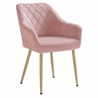OEM Silla De Comedor De Terciopelo Rosa