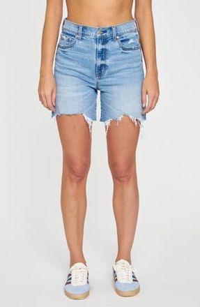 Daze Sundaze High Waist Cutoff Denim Shorts in Marina Distressed at Nordstrom Rack, Size 24