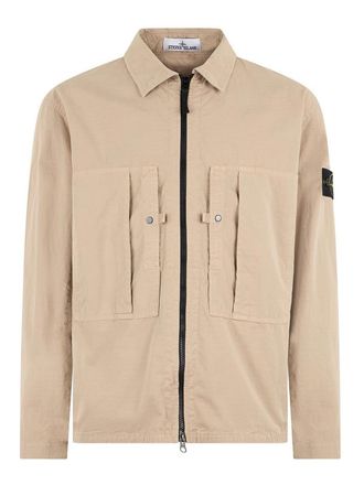 Stone Island Shirt With Zip And Pockets