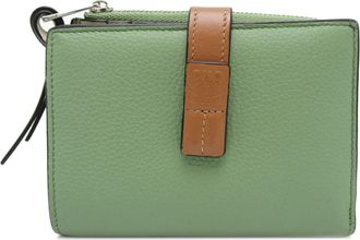 Loewe Brown Moss Green Leather Wallet (Bi-Fold) (Pre-Owned)