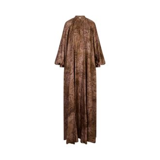 Max Mara Maxi Dresses, female, Brown, Size: XS Alpe Long Dress