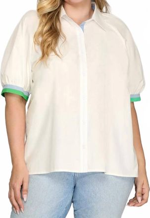 She + Sky Ocean Breeze Top In White