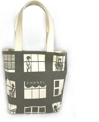 Chanel Canvas Handbag Shoulder Bag Tote Bag (Pre-Owned)