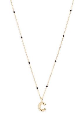 Argento Vivo Initial Pendant Necklace in Gold C at Nordstrom