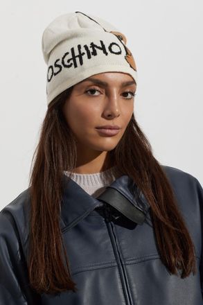 Moschino Cap With Logo, Unisex, Cream