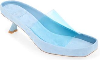 Jeffrey Campbell Muon Kitten Heel Sandal in Light Blue Combo at Nordstrom, Size 8.5
