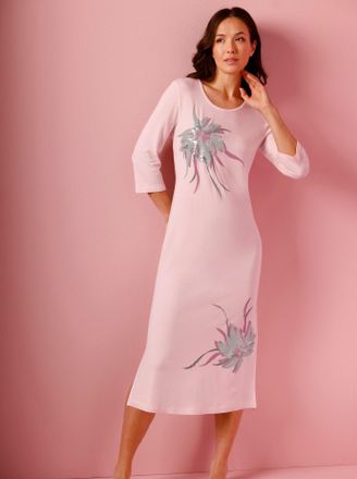 Cr&eacute;ation L Nachthemd CREATION L PREMIUM Modal-Nachthemd, Damen, Gr. 36/38, Normalgr&ouml;ssen, rosa (hellros&eacute;), 95% Modal, 5% Elasthan, bedruckt, gemustert, Kleider N